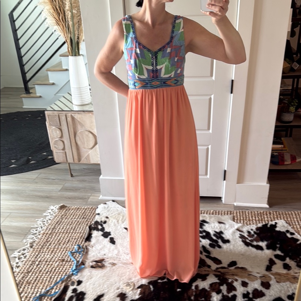 Colorful Geometric Maxi Dress